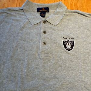 Antigua Heather Gray Oakland Raiders Men's Vintage Polo Shirt